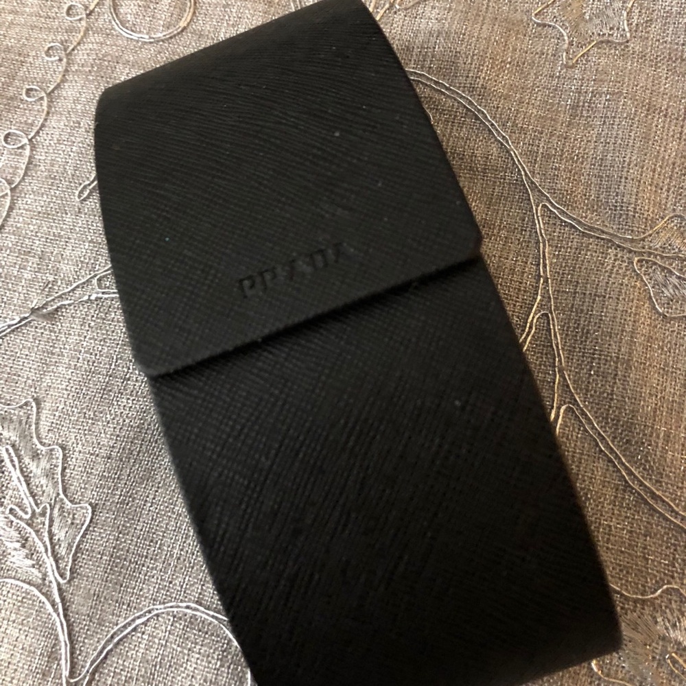 Black Prada eyeglass case
